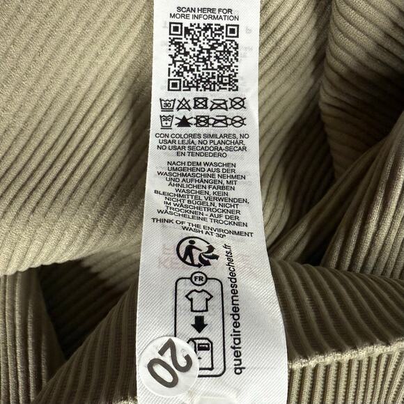 TOPSHOP NEW RIBBED YOGA PILATES LEGGINGS CREAM MEDIUM - Picture 7 of 9